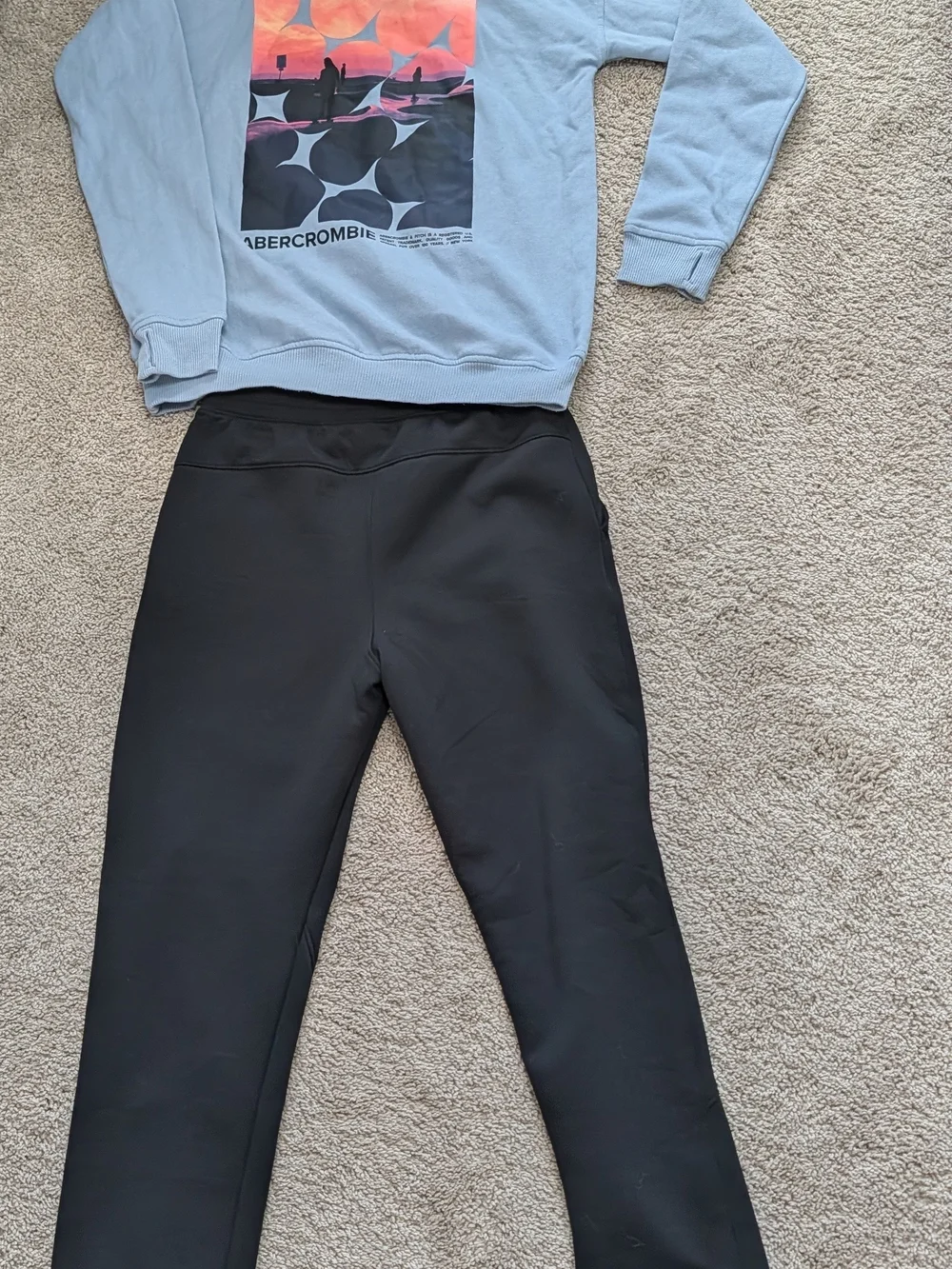 Abercrombie Kids Black Jogger Bottoms